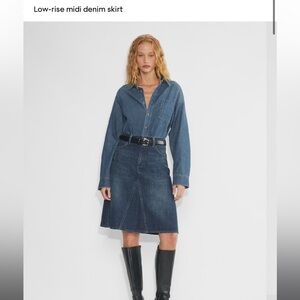 Aritzia Denim Forum The ’90s Midi Denim Skirt